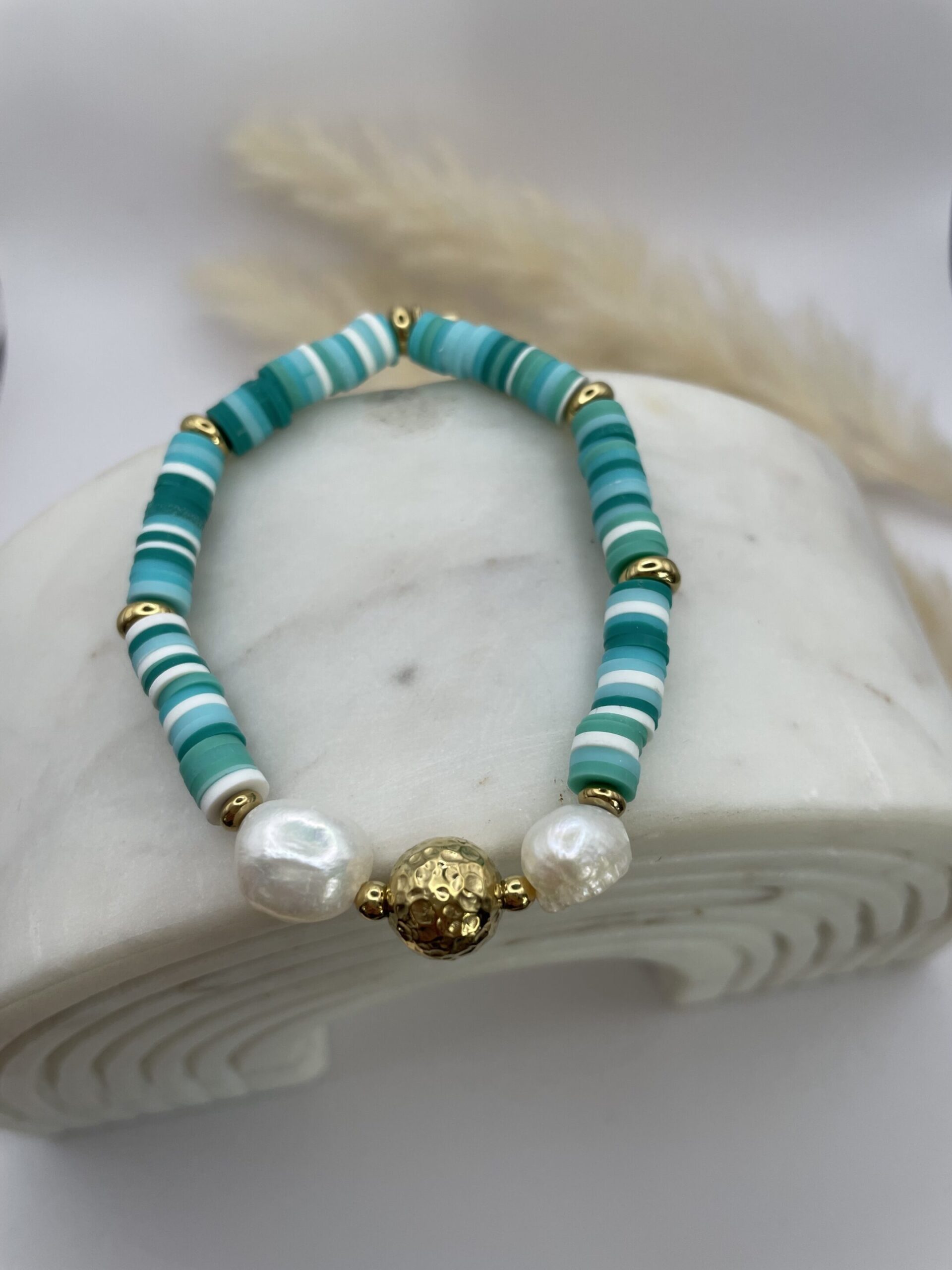 Bracelet EVANA élastique turquoise