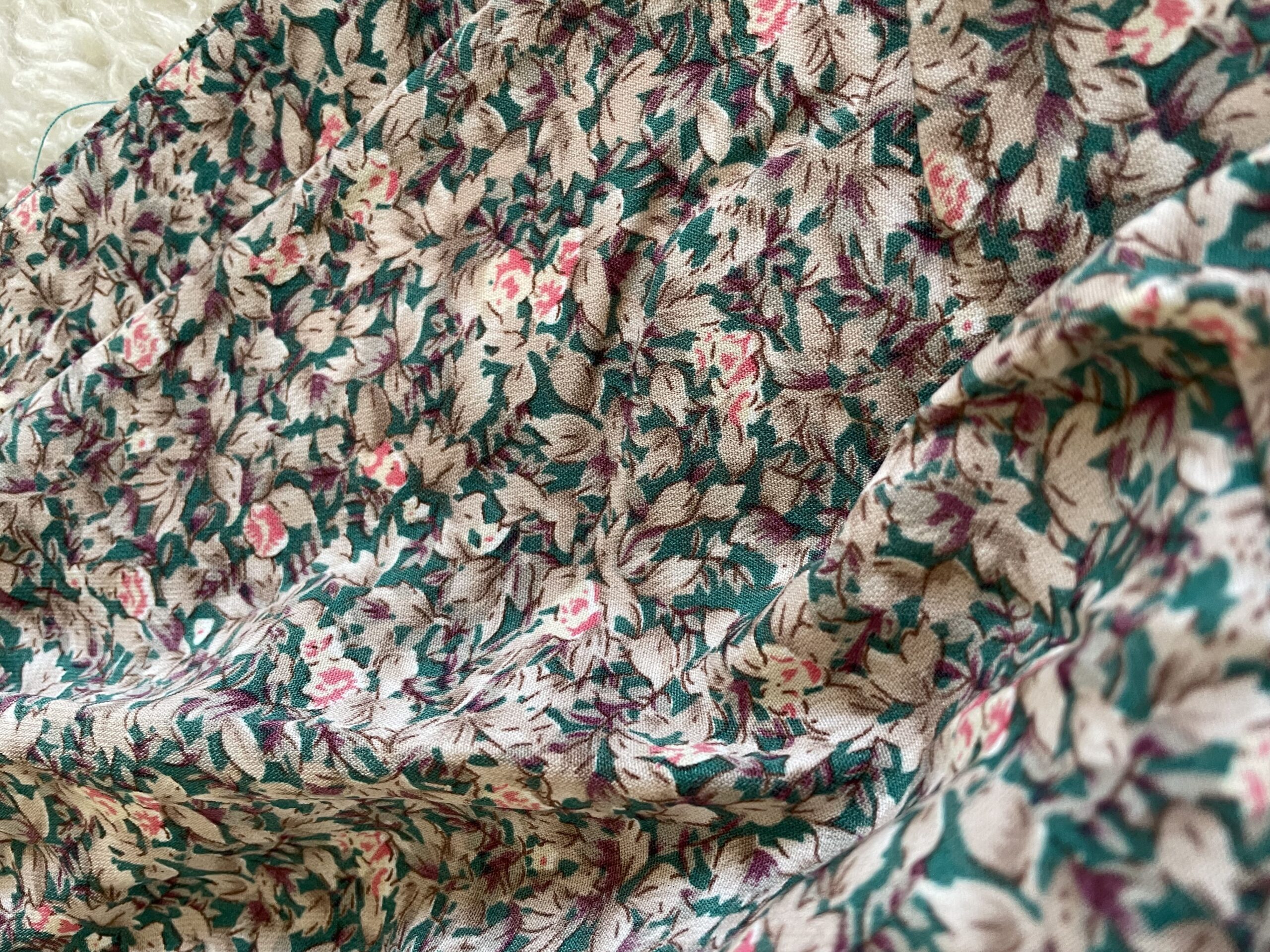 Robe fleurie GAELLE verte