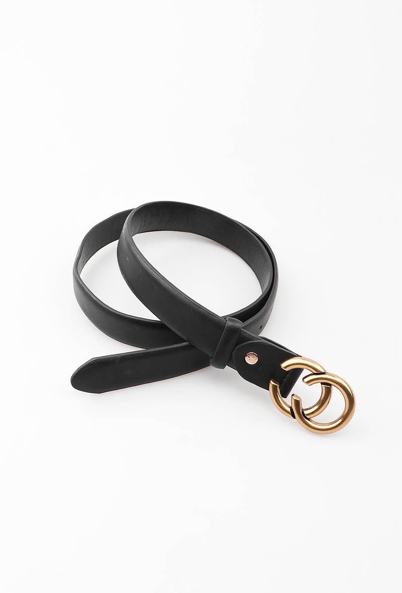 Ceinture deux boucles noires