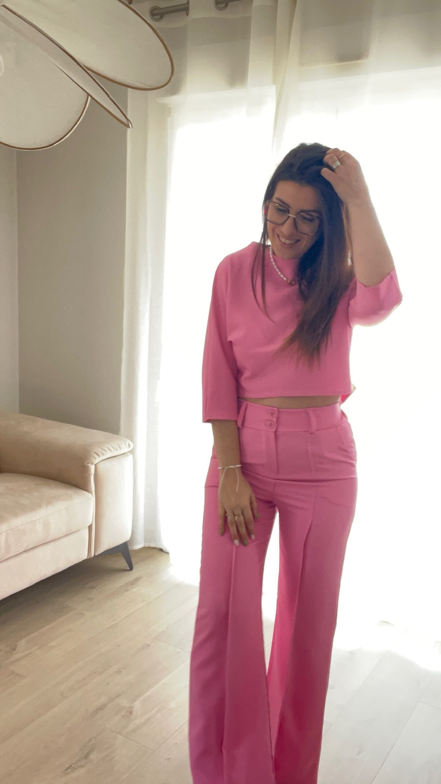 Pantalon rose NEYLA