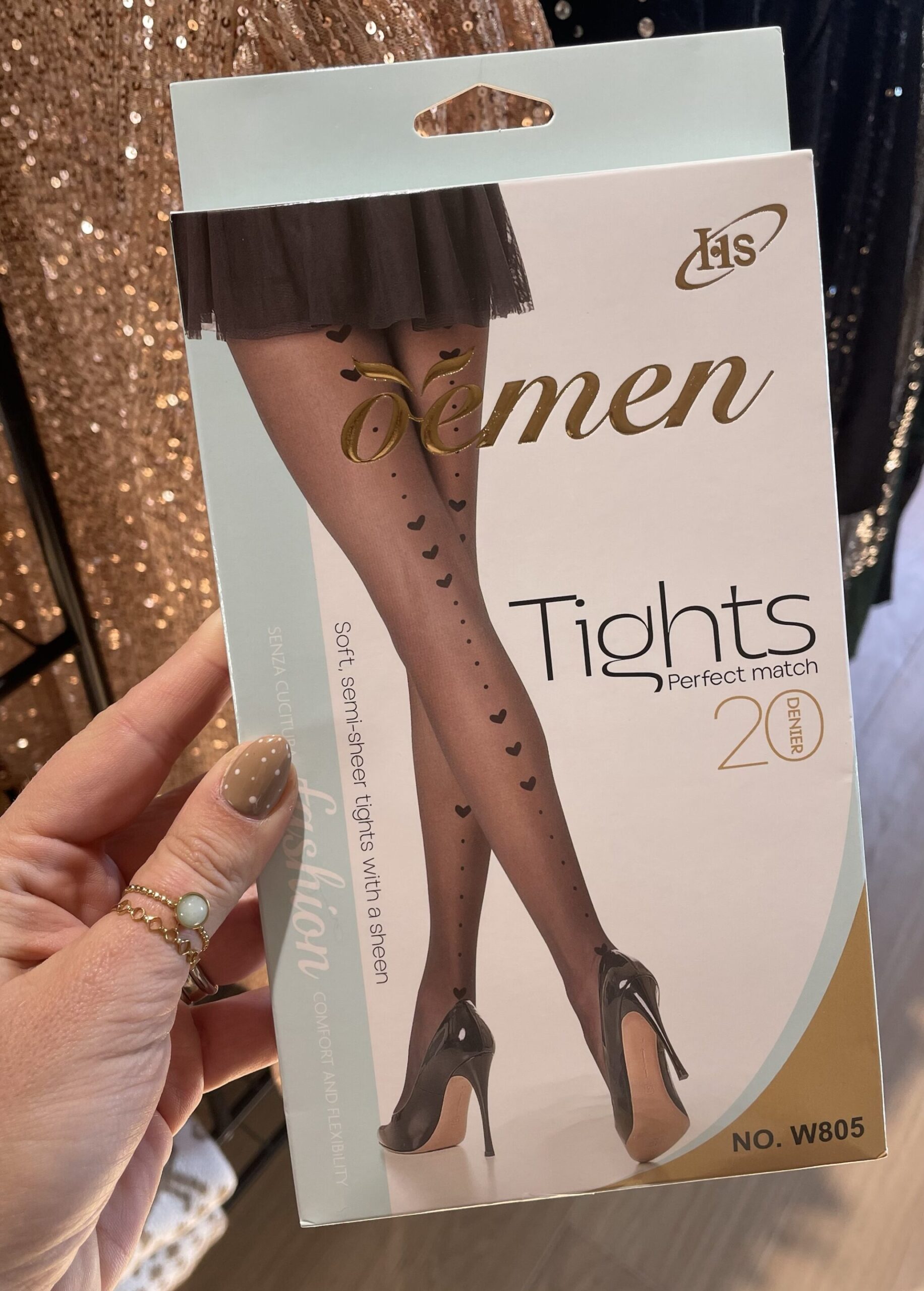 Collants motifs cœur