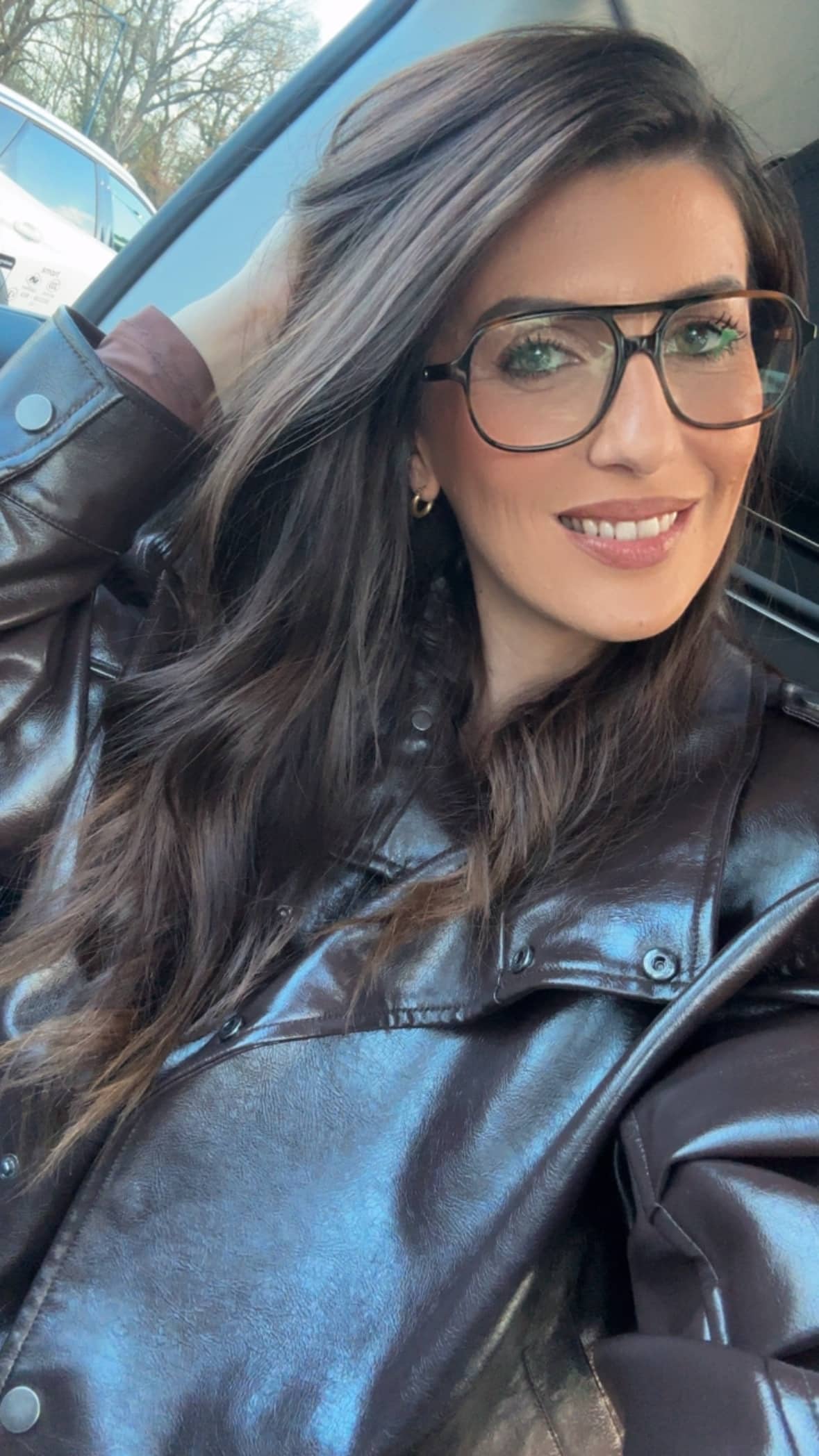 Blouson effet cuir brun MELISSA