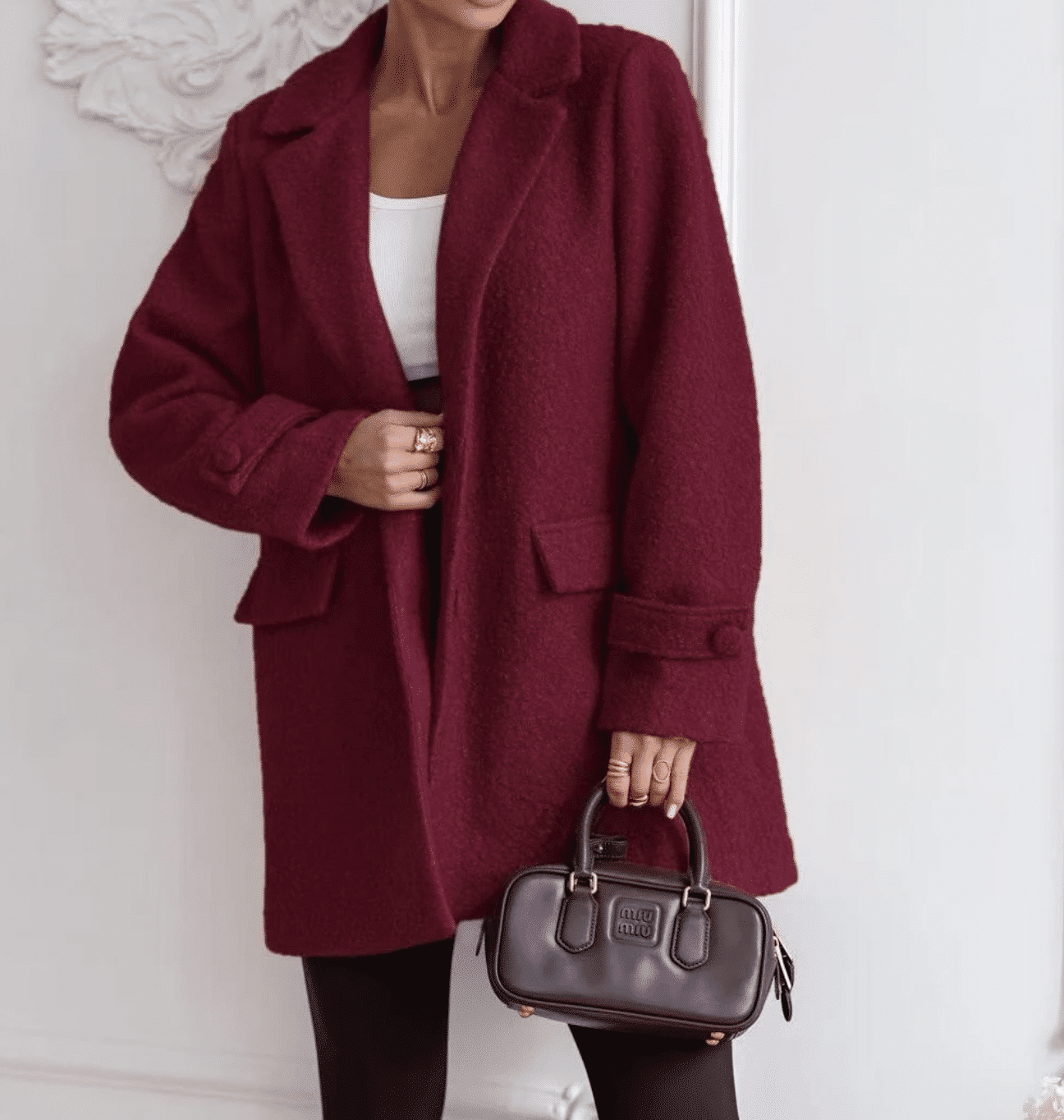 Manteau bordeaux MEGGY