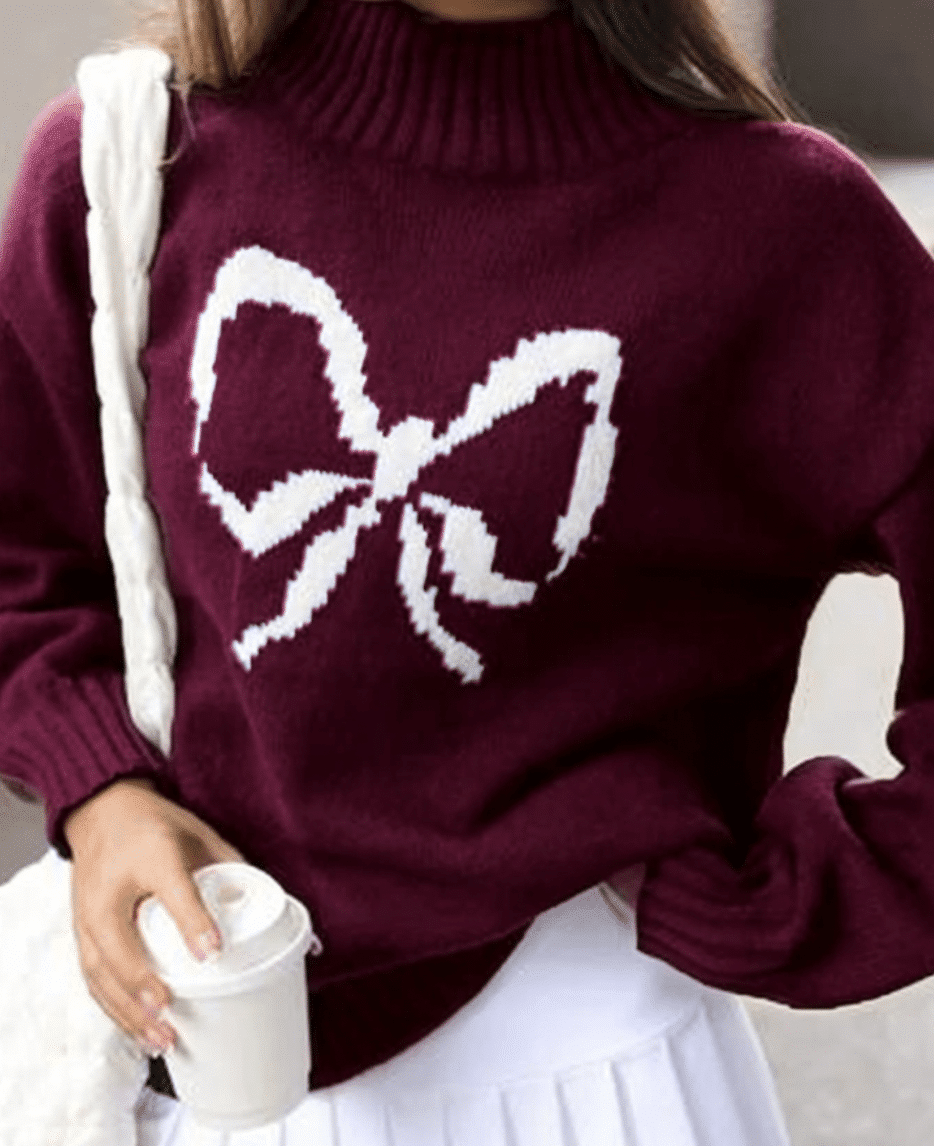 Pull doux bordeaux Myia
