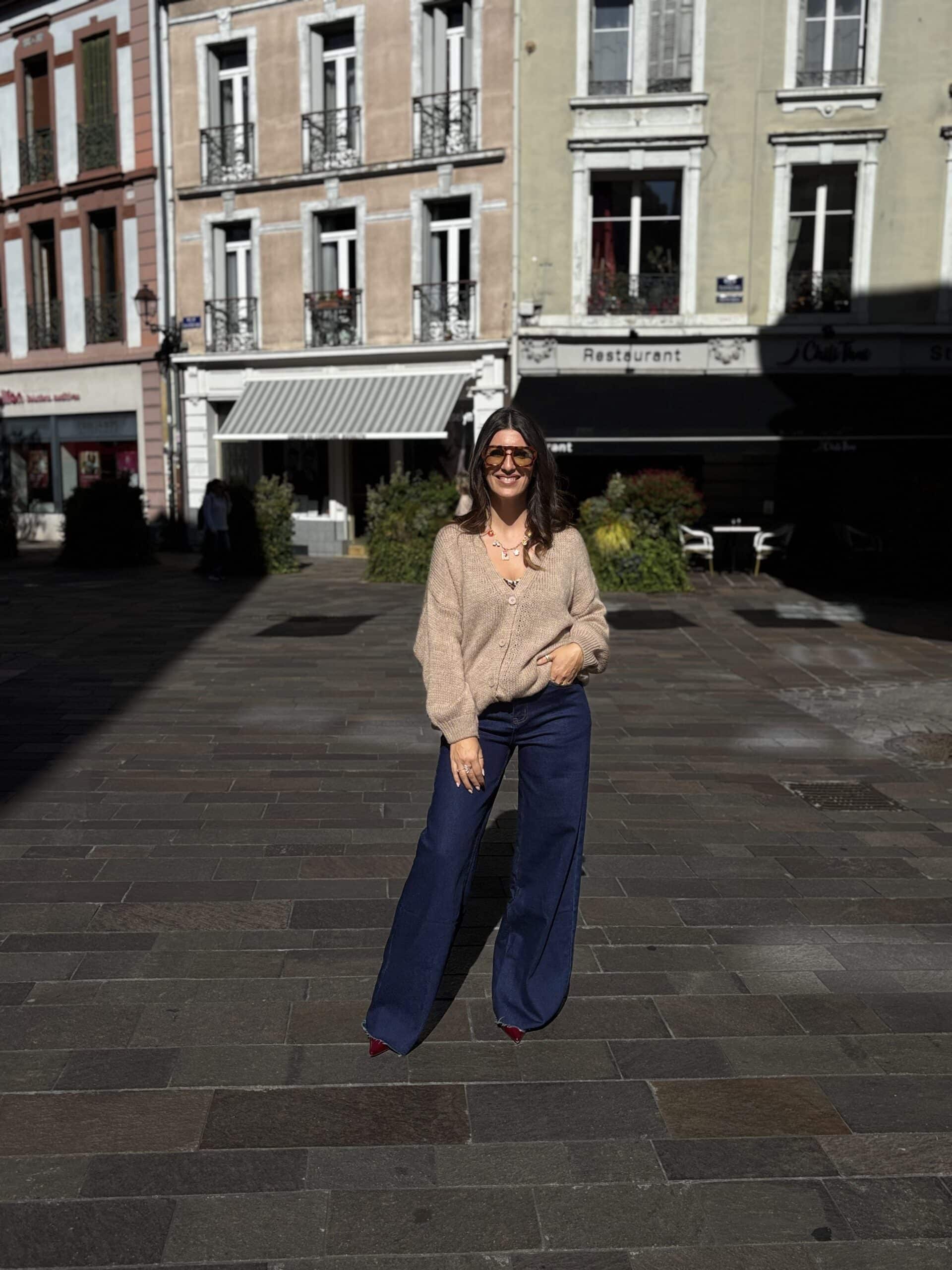 Gilet maille CAPUCINE beige