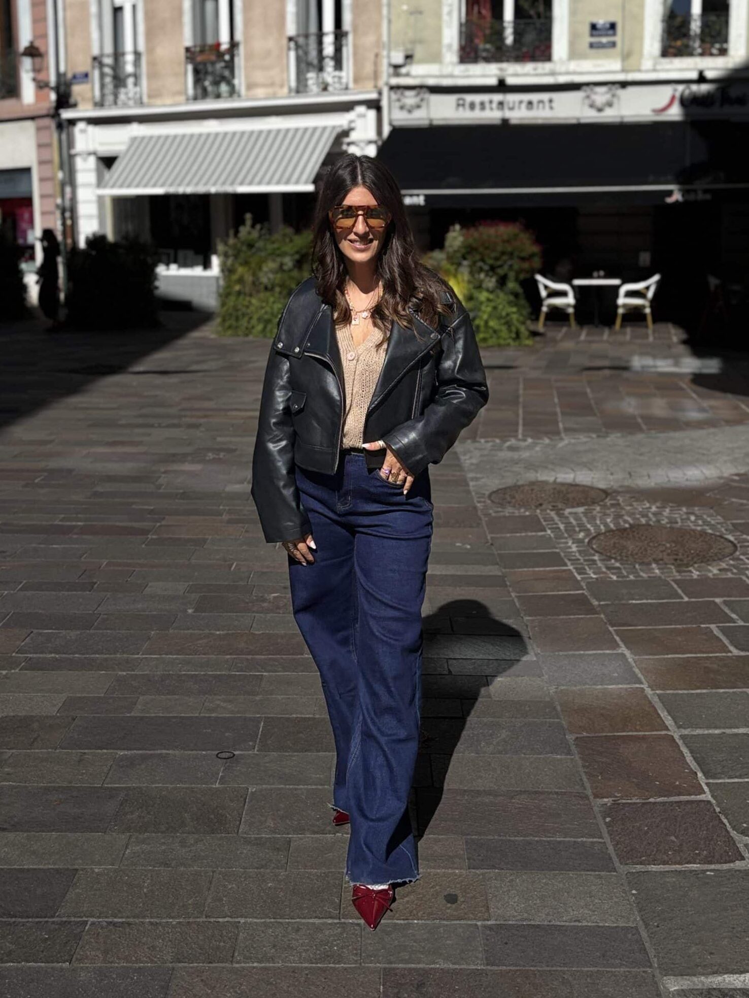 Perfecto simili cuir noir Priscillia