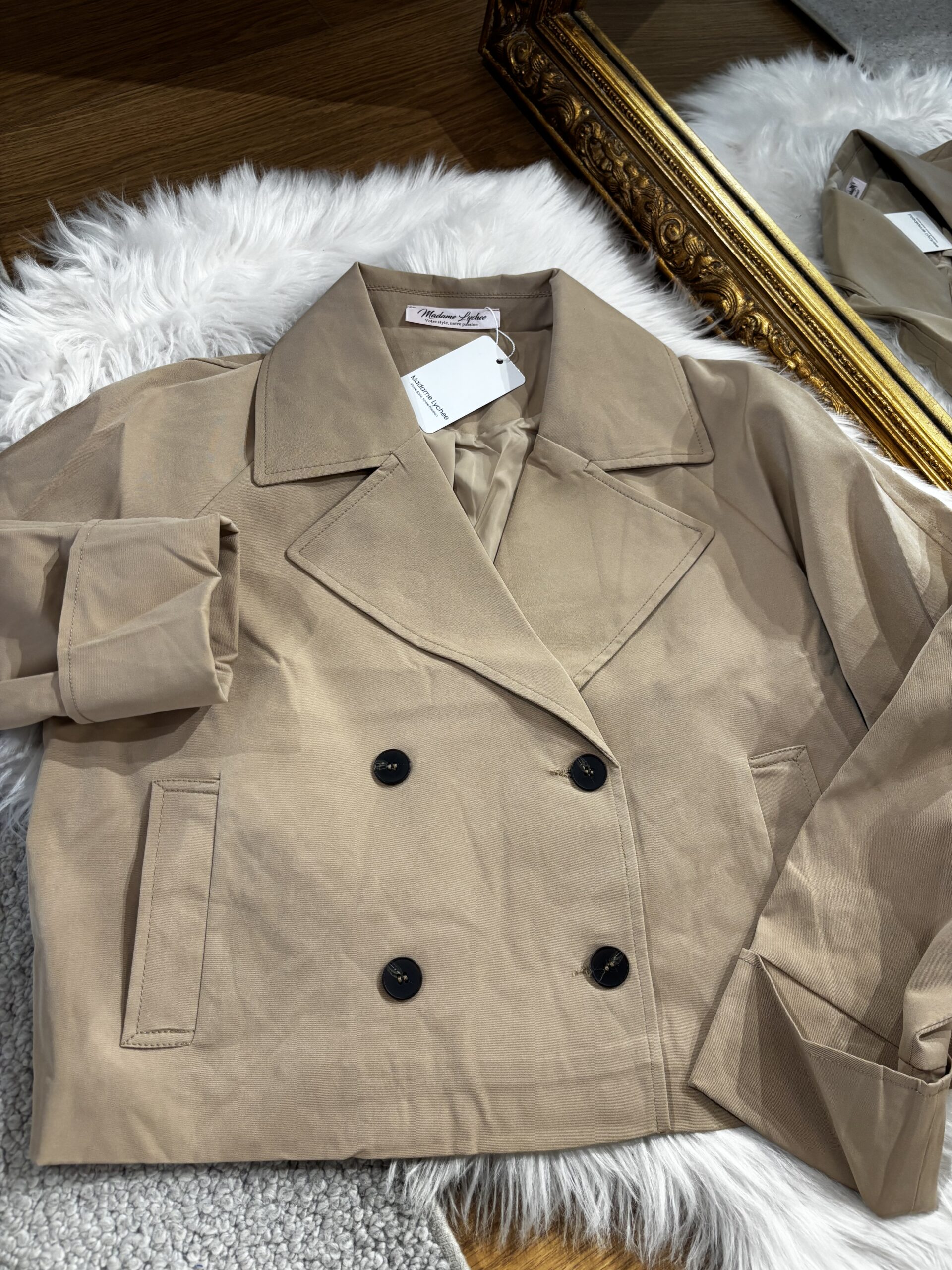 Trench beige court SIA