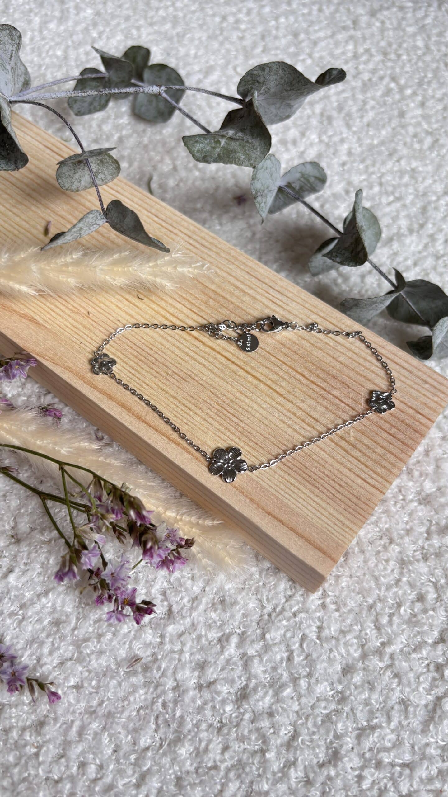 Bracelet de cheville en Acier Inoxydable argenté