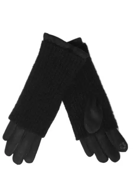 Gants tactiles en maille noire – Confort & élégance