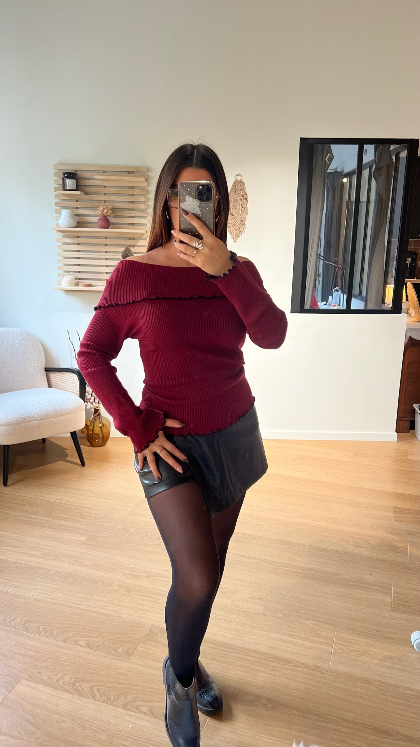 Pull LEONA bordeaux