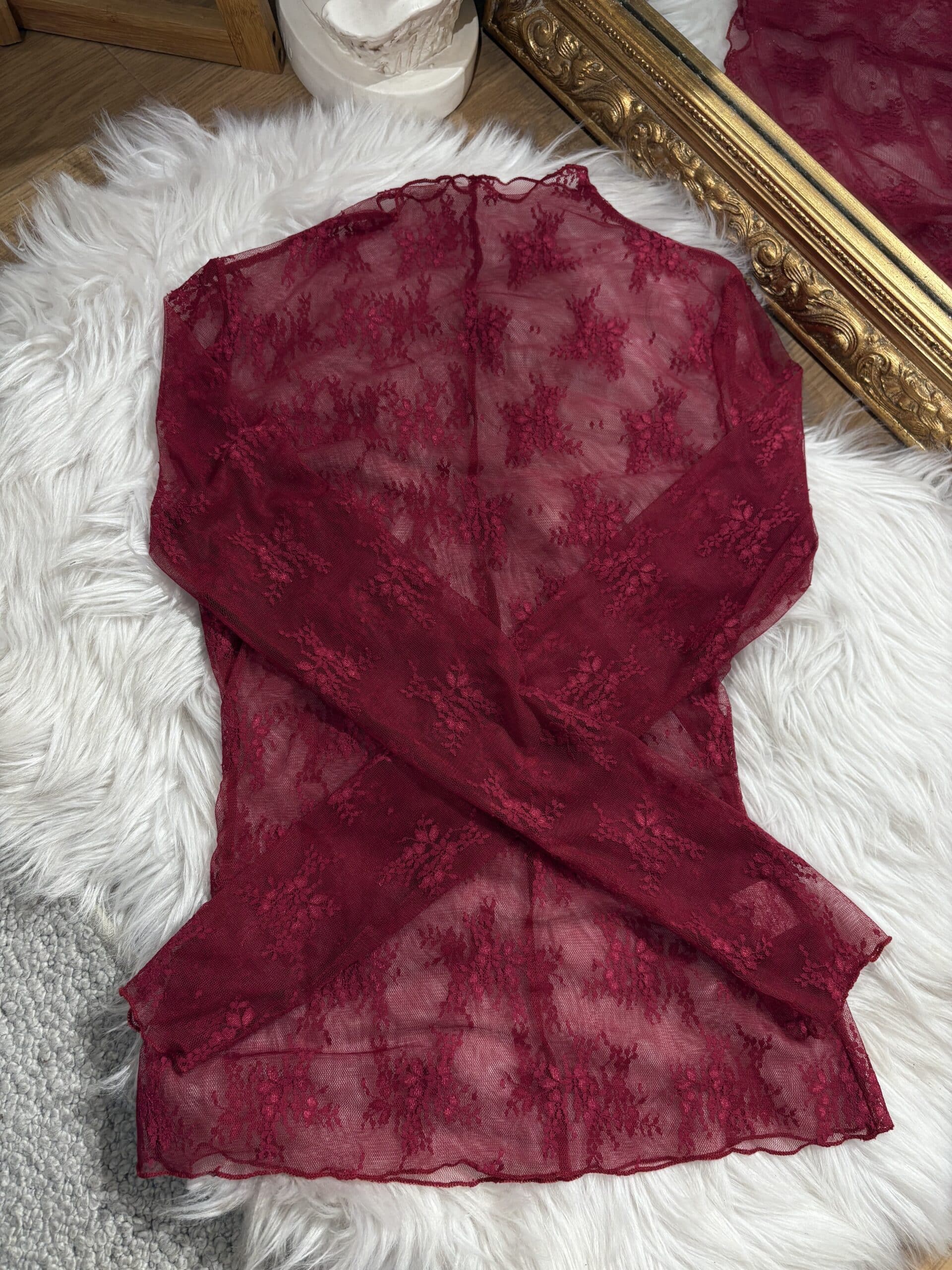 Top dentelle bordeaux LILY